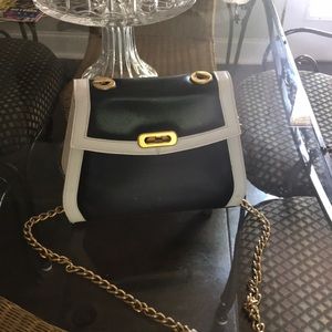 ESCADA Navy & White Purse